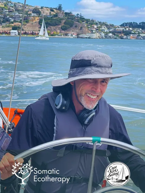 Joy at the Helm Near Tiburon