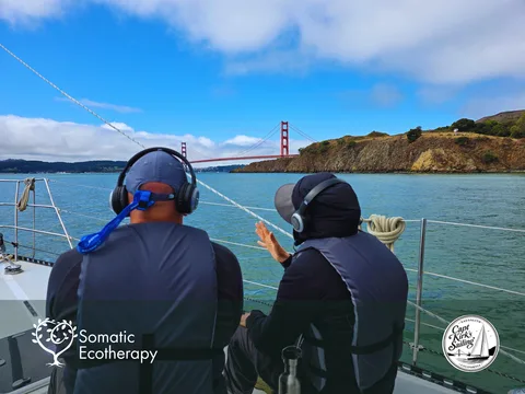 Sharing a Mindful Moment by the Golden Gate