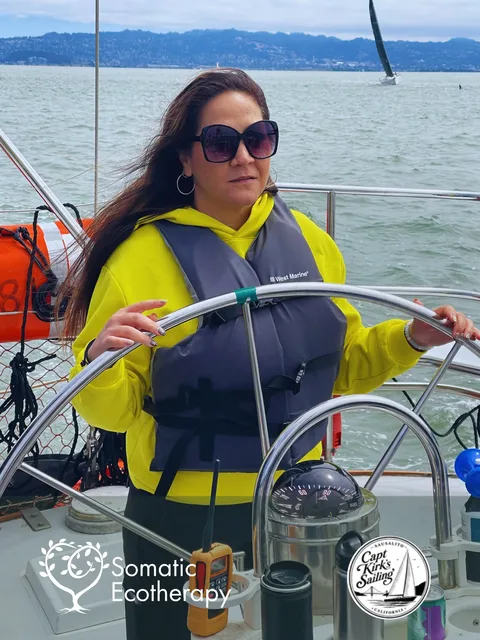 Taking the Helm Near Tiburon